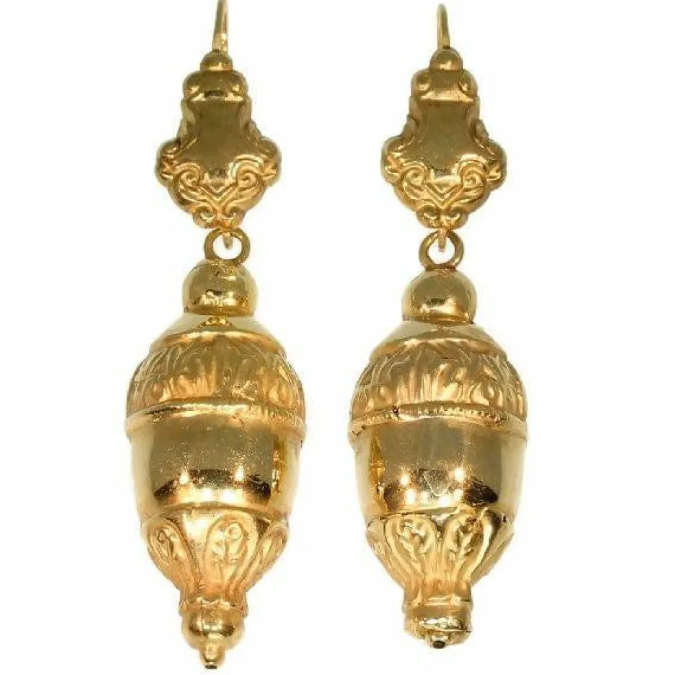 Boucles d'oreilles pendantes en or