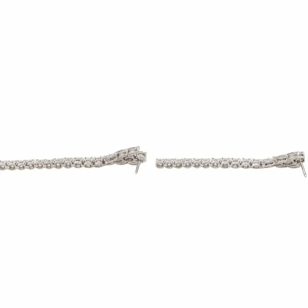 Boucles d'oreilles Pendantes Or blanc Diamant