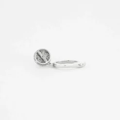 Boucles d’oreilles pendantes diamants or blanc