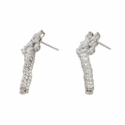 Boucles d'oreilles Pendantes Or blanc Diamant