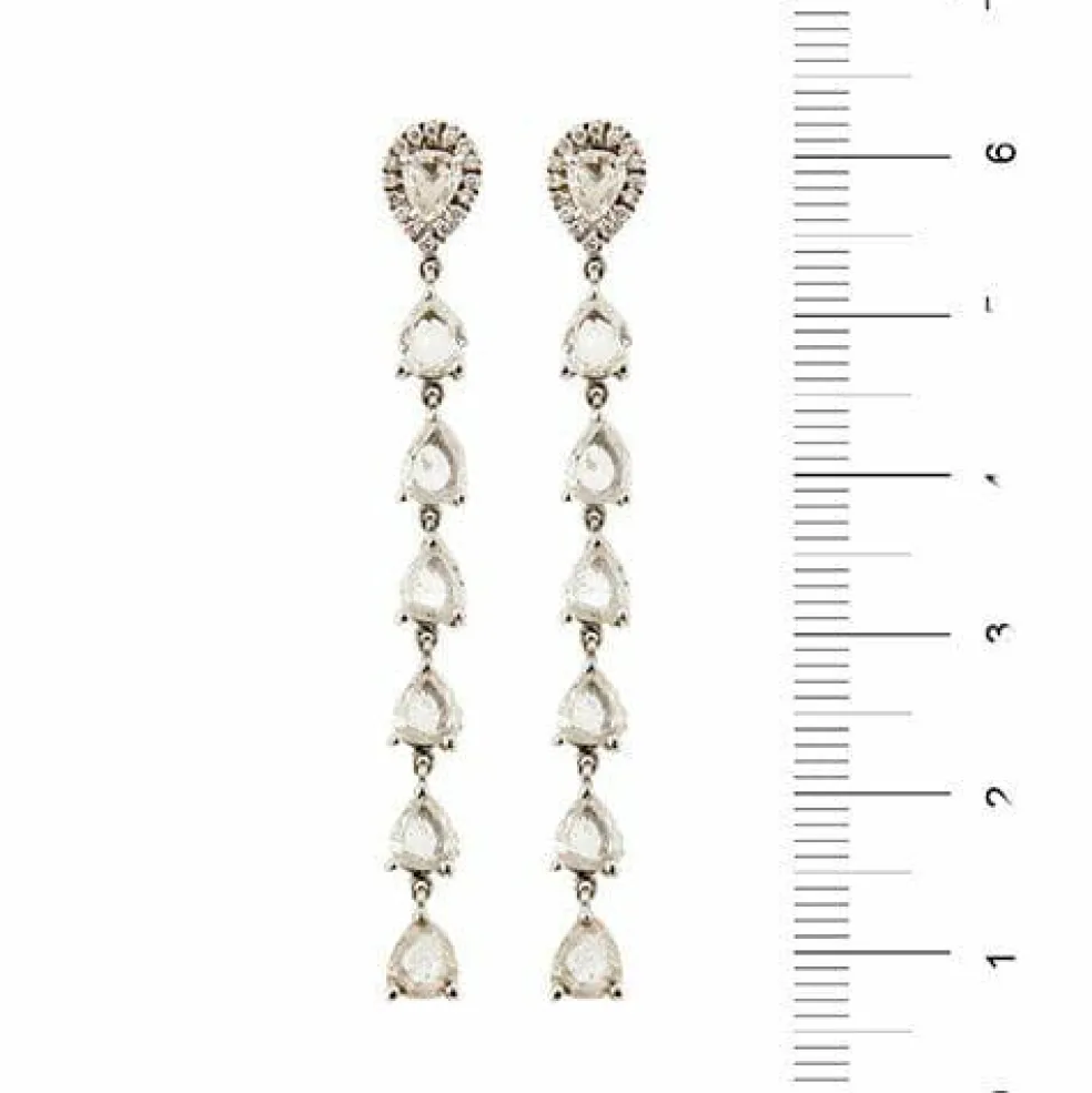 Boucles d'oreilles pendantes en diamant