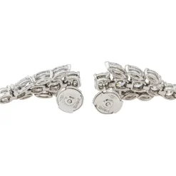 Boucles d'oreilles Pendantes Or blanc Diamant