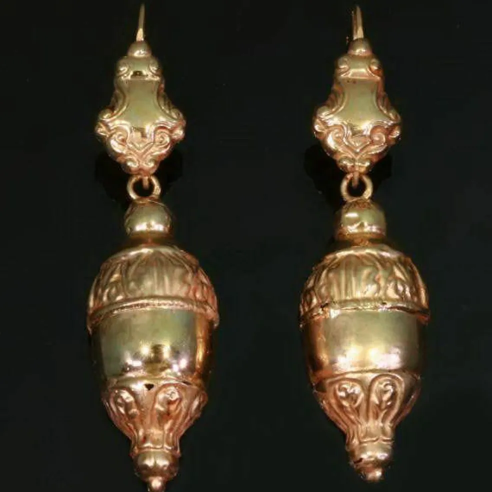 Boucles d'oreilles pendantes en or