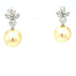 Boucles d'oreilles Perle Diamants