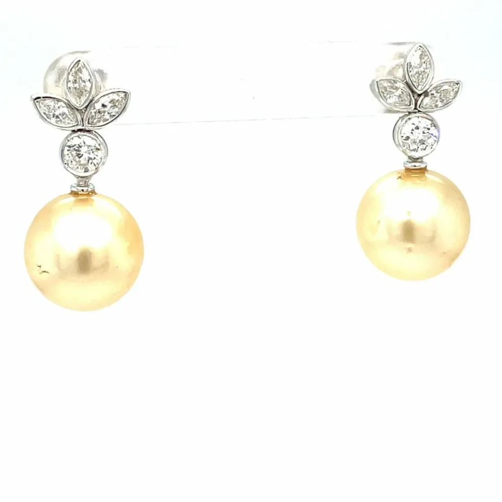 Boucles d'oreilles Perle Diamants