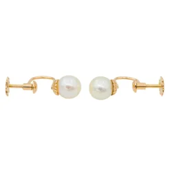 Boucles d'oreilles Perle Or rose Perle