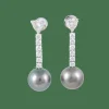 Boucles d'oreilles Perles de Tahiti Diamants