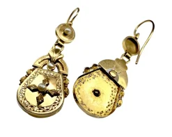Boucles d’oreilles perles fines Napoléon III