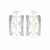 Boucles d'oreilles Perles et Diamants