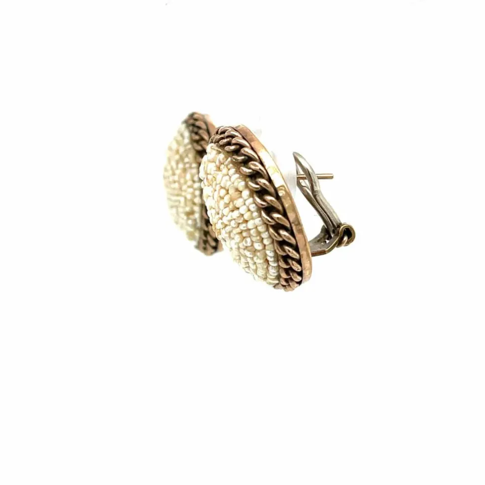 Boucles d'oreilles Perles antiques