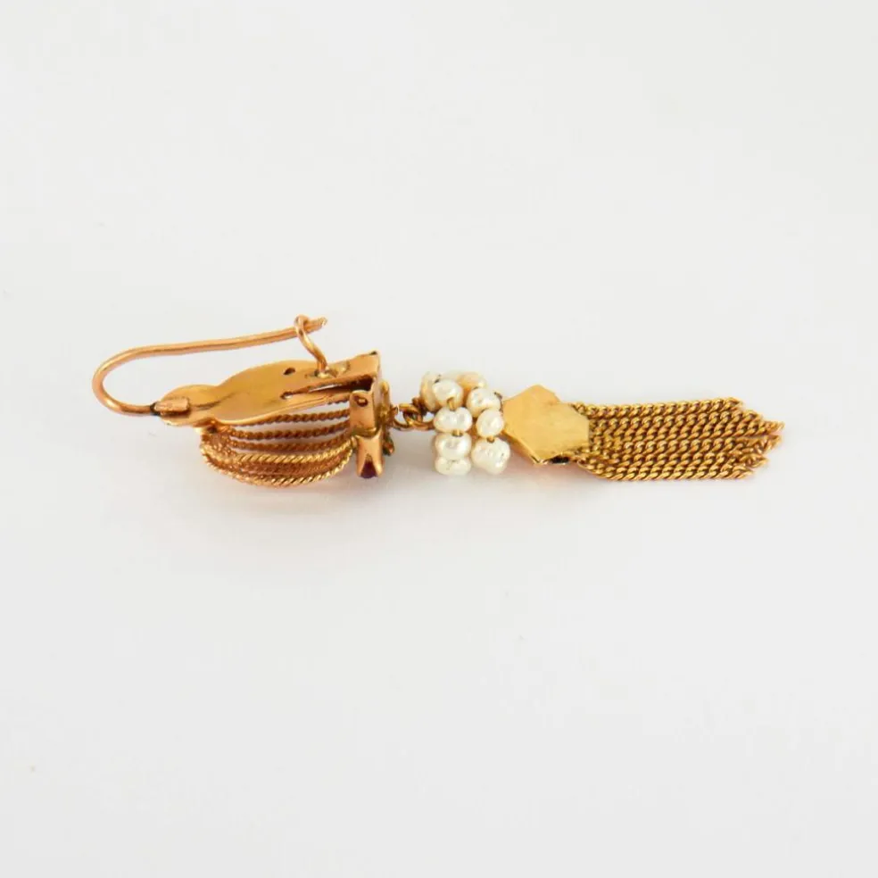 Boucles d'oreilles Perles et pierres de couleur