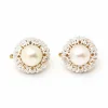 Boucles d'oreilles PLATIN avec perles et diamants