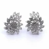 BOUCLES D'OREILLES PLATINE 14 g - DIAMANTS 3,10 CT