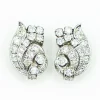 Boucles d'oreilles platine diamants