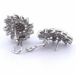 BOUCLES D'OREILLES PLATINE 14 g - DIAMANTS 3,10 CT