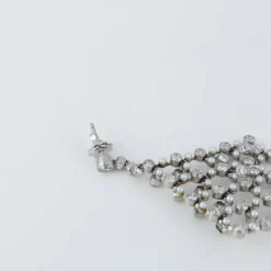 Boucles d’oreilles platine diamants perles