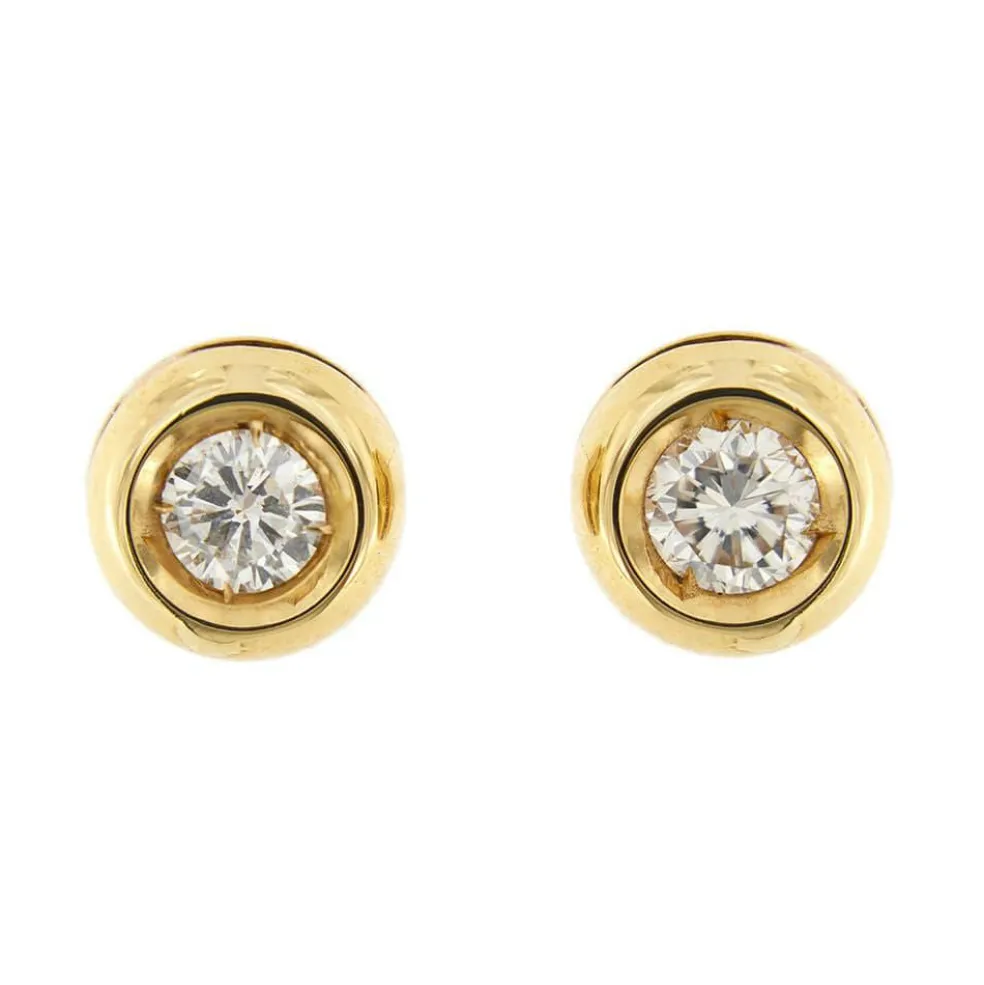 Boucles d'oreilles point lumineux avec diamants 0,30 ct