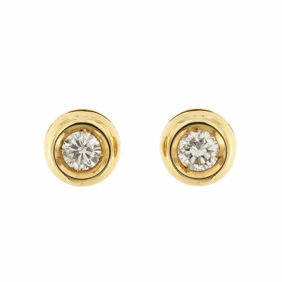 Boucles d'oreilles point lumineux avec diamants 0,30 ct