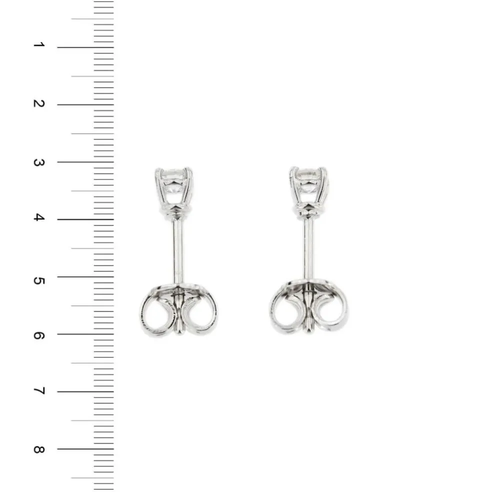 Boucles d'oreilles point lumineux avec diamants