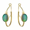 Boucles d'oreilles poissardes opales