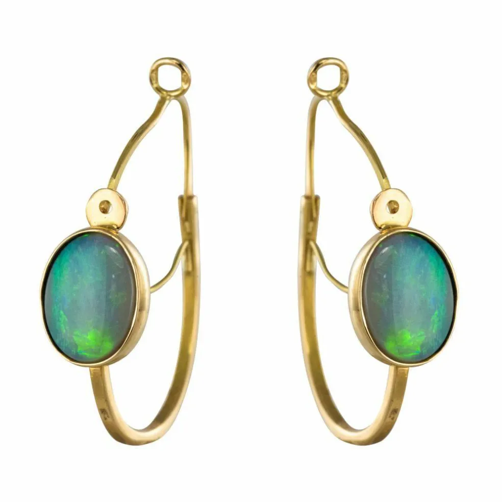 Boucles d'oreilles poissardes opales