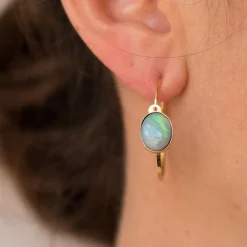 Boucles d'oreilles poissardes opales