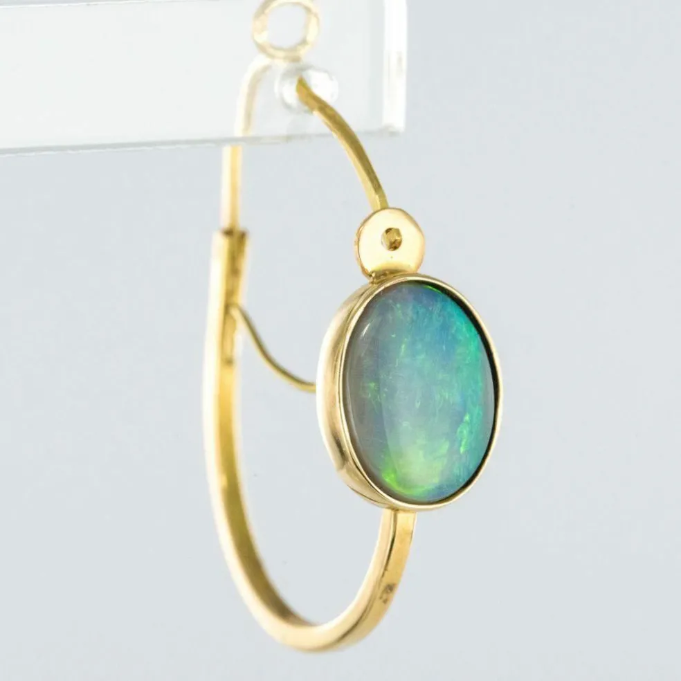 Boucles d'oreilles poissardes opales