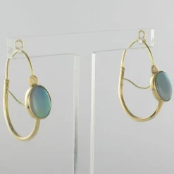 Boucles d'oreilles poissardes opales