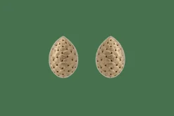 Boucles d'oreilles pommes de pin en or jaune
