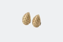 Boucles d'oreilles pommes de pin en or jaune