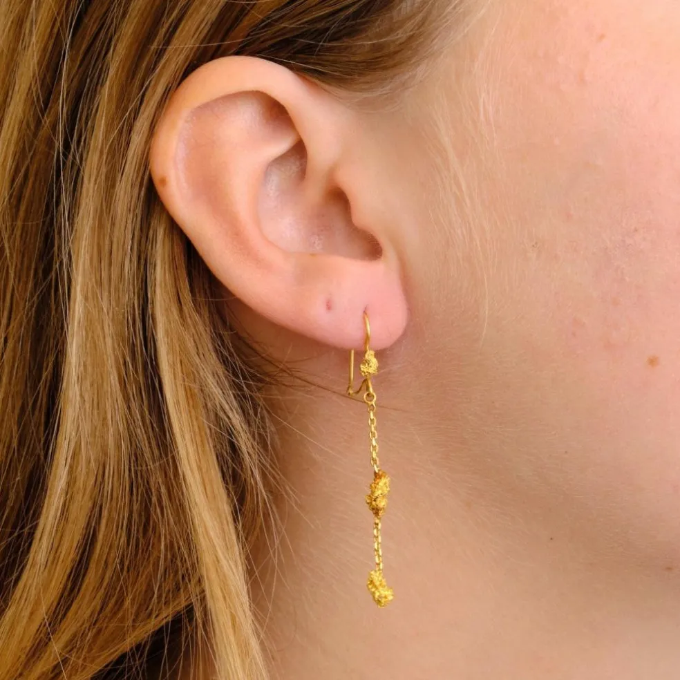 Boucles d'oreilles Pépites d'or