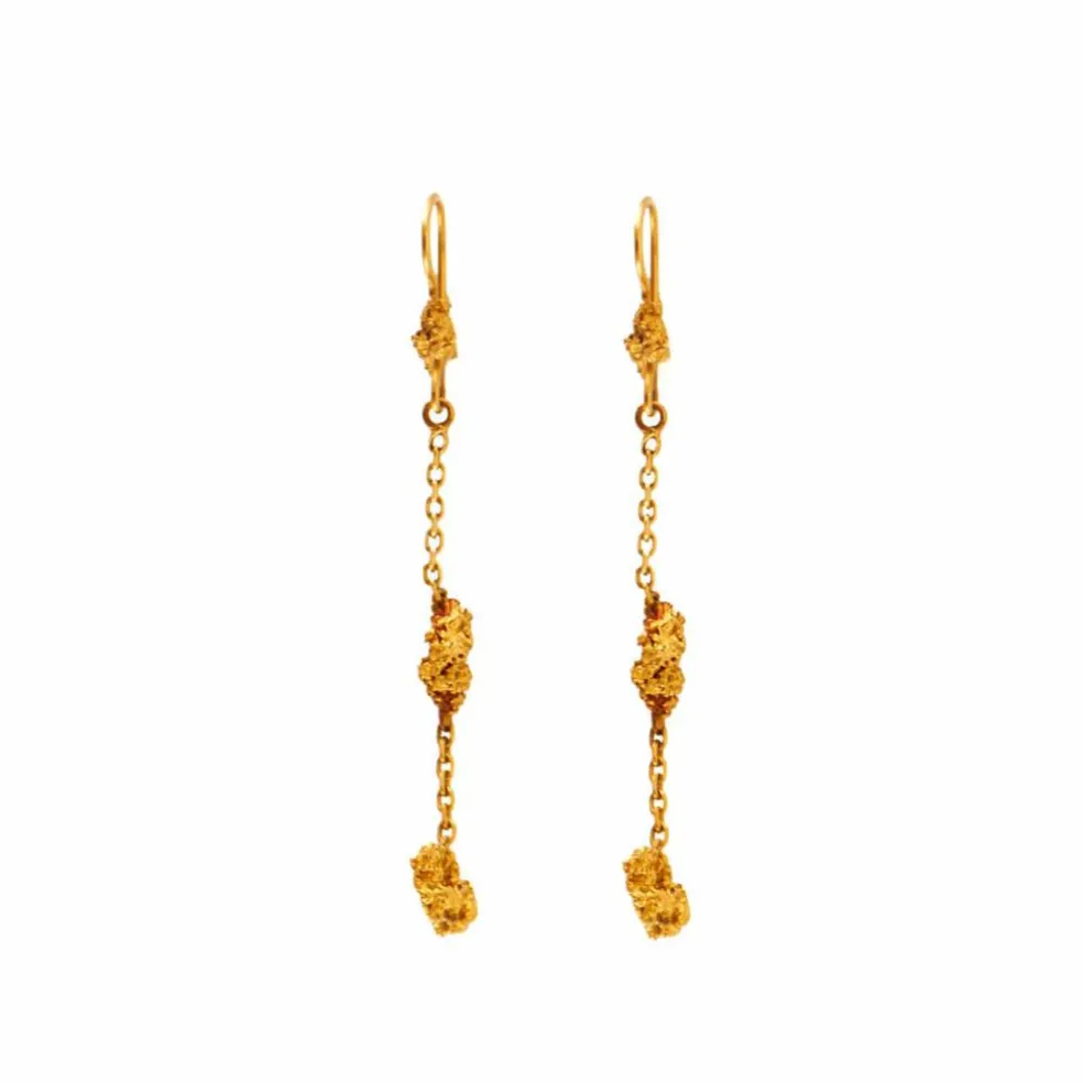 Boucles d'oreilles Pépites d'or