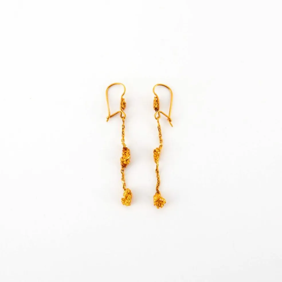 Boucles d'oreilles Pépites d'or