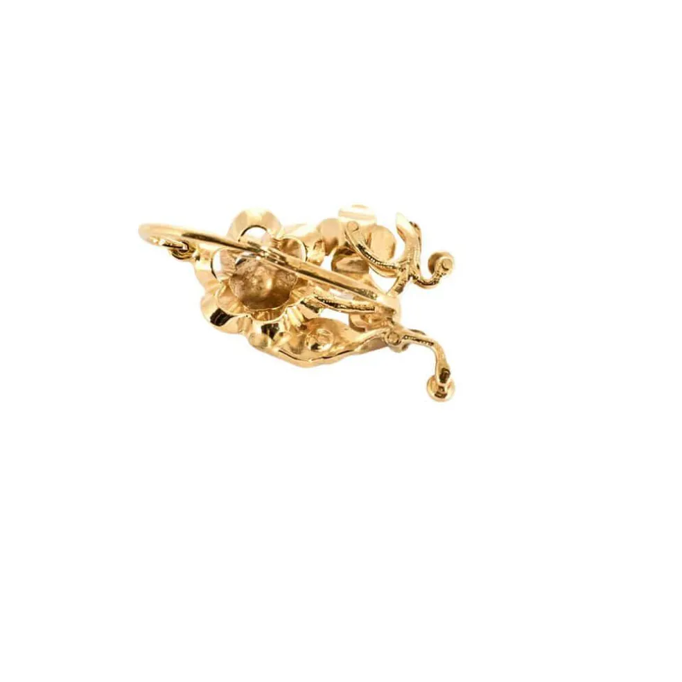 Boucles d'oreilles provencales or jaune et diamants