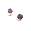 Boucles d'oreilles puces Améthyste