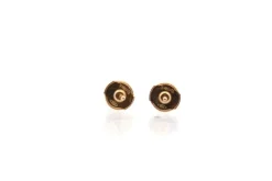 Boucles d’oreilles puces diamant en or jaune 18k