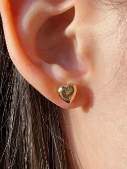 Boucles d’oreilles puces en or jaune