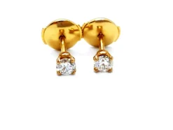 Boucles d'oreilles Puces Or jaune Diamant