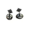 Boucles d'oreilles Puces Or noir Diamant