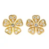 Boucles d'oreilles Puces Or jaune Diamant