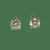 Boucles d'oreilles puces or et diamants