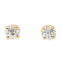 Boucles d'oreilles Puces Or jaune Diamant