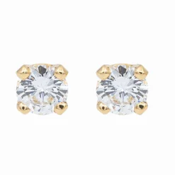 Boucles d'oreilles Puces Or jaune Diamant