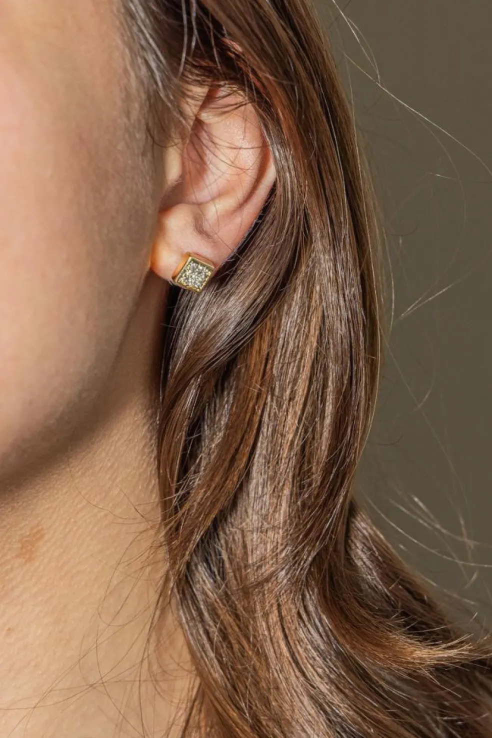 Boucles d'oreilles Puces Or rose Diamant