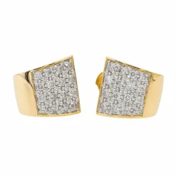 Boucles d'oreilles Puces Or jaune Diamant