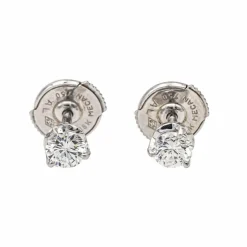 Boucles d'oreilles Puces Or blanc Diamant