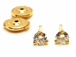 Boucles d'oreilles Puces Or jaune Diamant