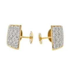 Boucles d'oreilles Puces Or jaune Diamant
