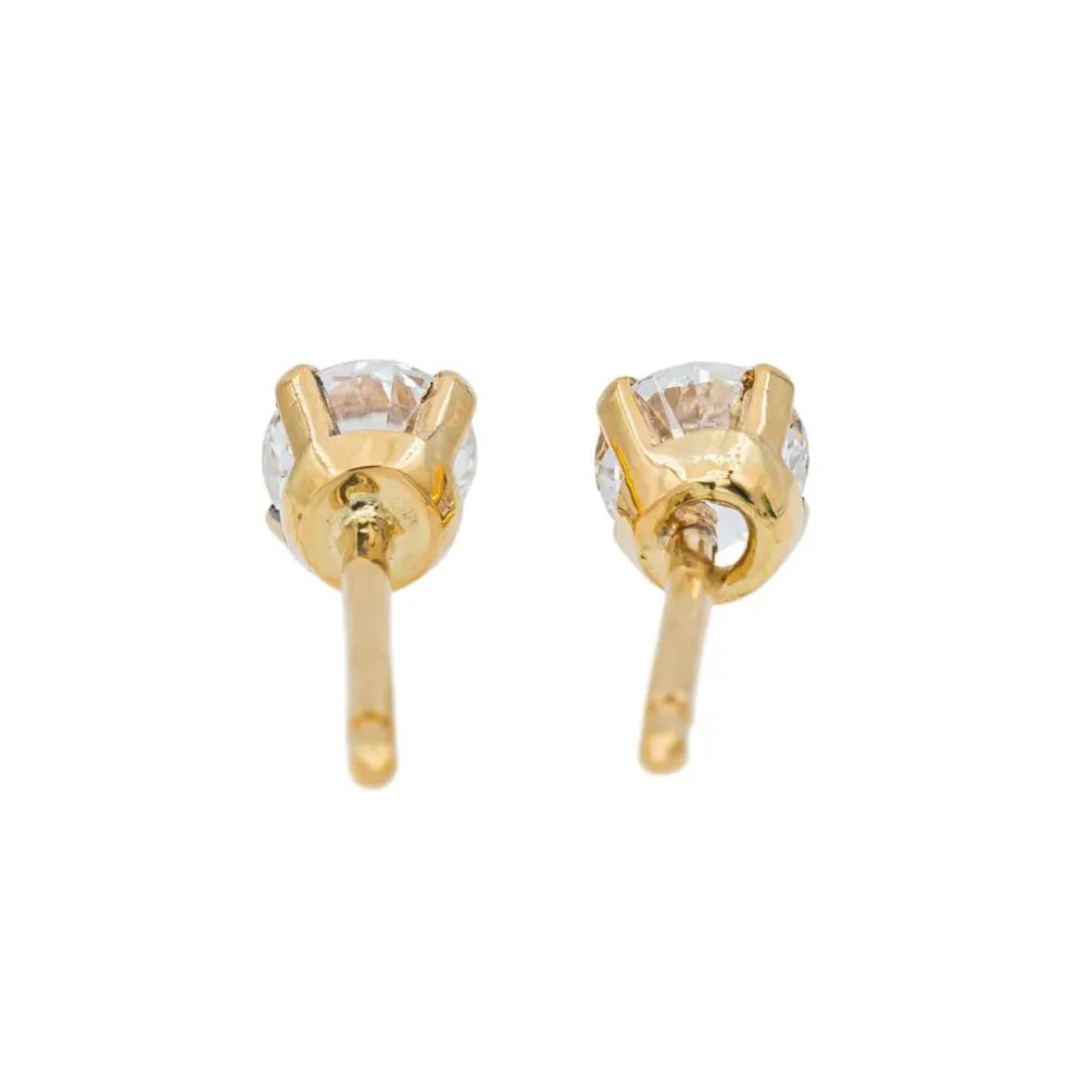 Boucles d'oreilles Puces Or blanc Diamant