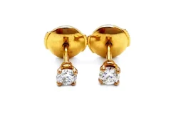 Boucles d'oreilles Puces Or jaune Diamant